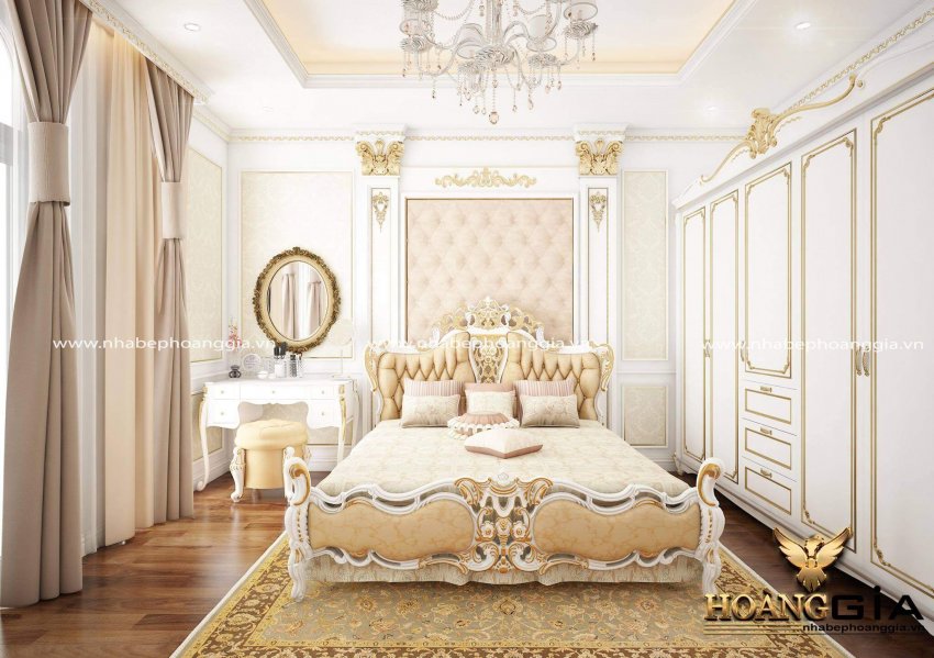 mẫu giường ngủ cổ điển Châu Âu