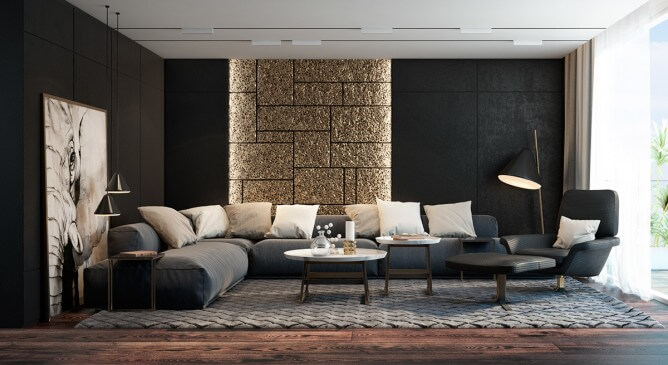 phong cách thiết kế nội thất phòng khách năm 2021