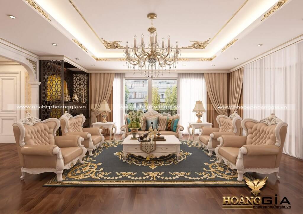 Thiết kế nội thất tân cổ điển giá rẻ kiến trúc pháp đẹp tại Hà Nội