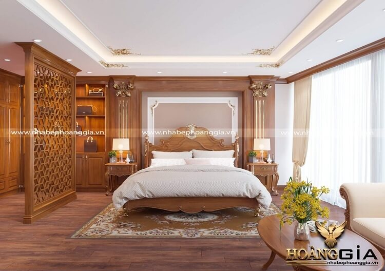 giường ngủ gỗ gõ cao cấp