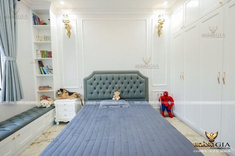 hình ảnh thực tế thi công nội thất phòng ngủ con trai