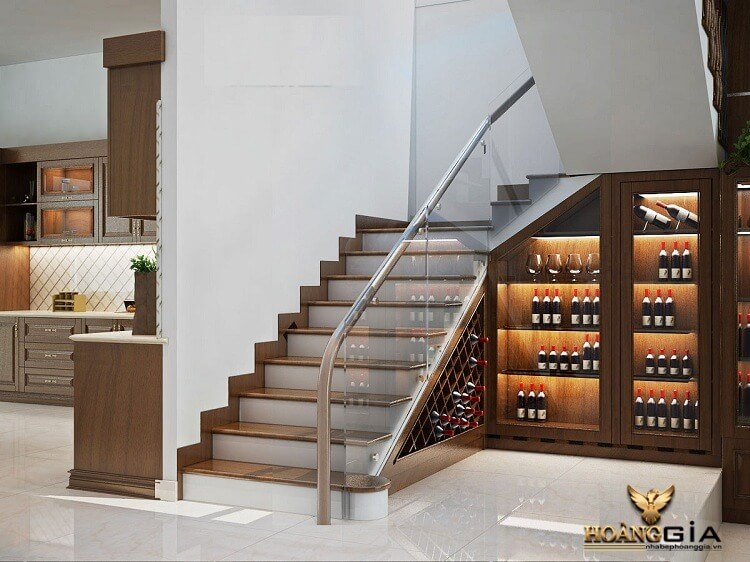 mẫu tủ rượu gầm cầu thang đẹp