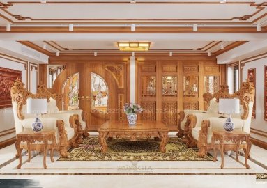 Dự án thiết kế nội thất tân cổ điển nhà chú Nghĩa – Tp. Hồ Chí Minh