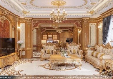 Sức hút của mẫu thiết kế nội thất phòng khách tân cổ điển Luxury