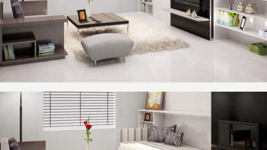 Tuyệt chiêu thiết kế phòng ngủ kết hợp phòng khách dễ dàng nhất